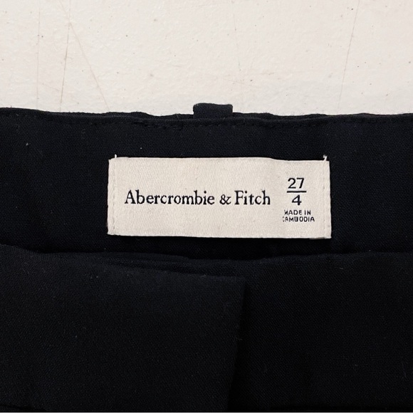 Abercrombie & Fitch Sloane Tailored Wide Leg Trouser Pant in Black - Picture 11 of 12